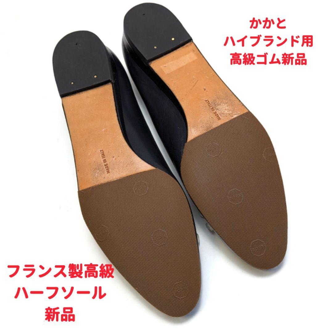 新品そっくりさん⭐フェラガモFerragamo リボンパンプス 7 ネイビー