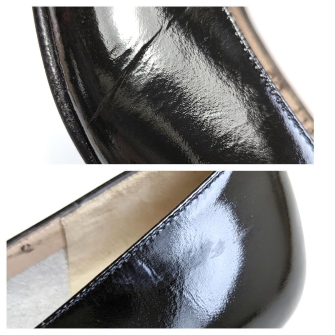 新品そっくりさん⭐フェラガモFerragamoヴァラVARA深緑パテント5.5C