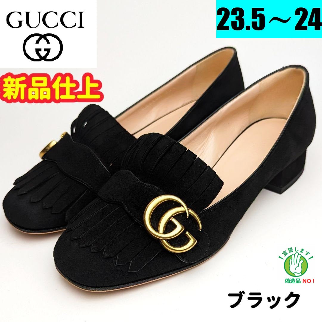 GUCCI グッチ シューズ GG パンプス 黒 36.5-