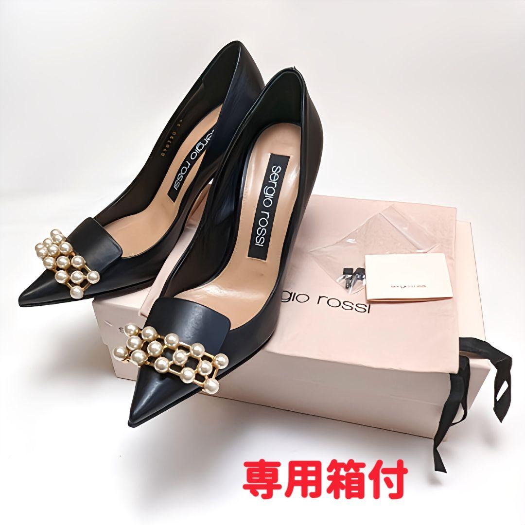 新品そっくりさん⭐sergiorossi セルジオロッシsr1パールパンプス38
