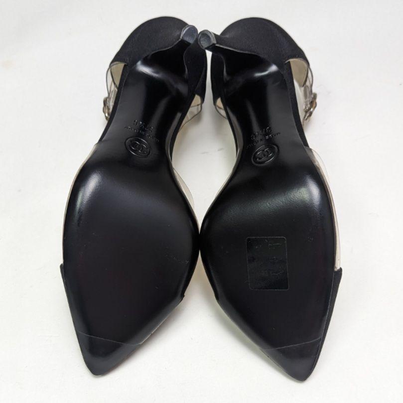 未使用さん♥CHANELシャネル クリアデザイン ヒールパンプス37.5C