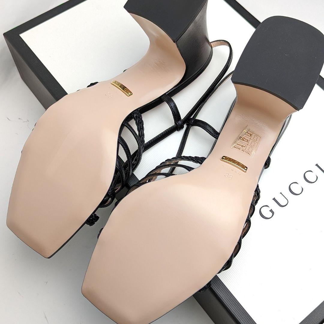 未使用美品♥グッチ GUCCI ビットサンダル 38 黒