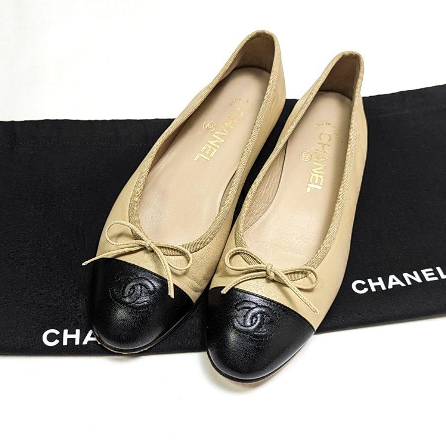 新品そっくりさん⭐CHANEL ラムスキン バレエシューズ パンプス 36.5