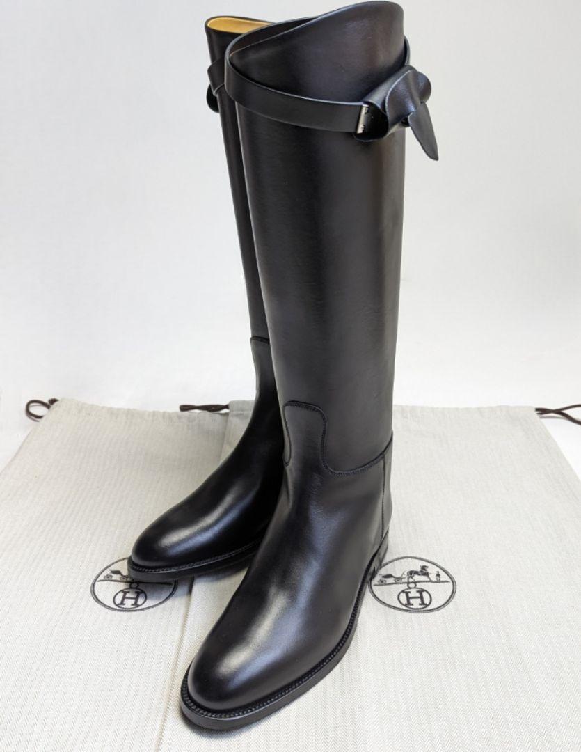 未使用さん♥エルメスHERMES ジャンピングショート ロング ブーツ 37.5