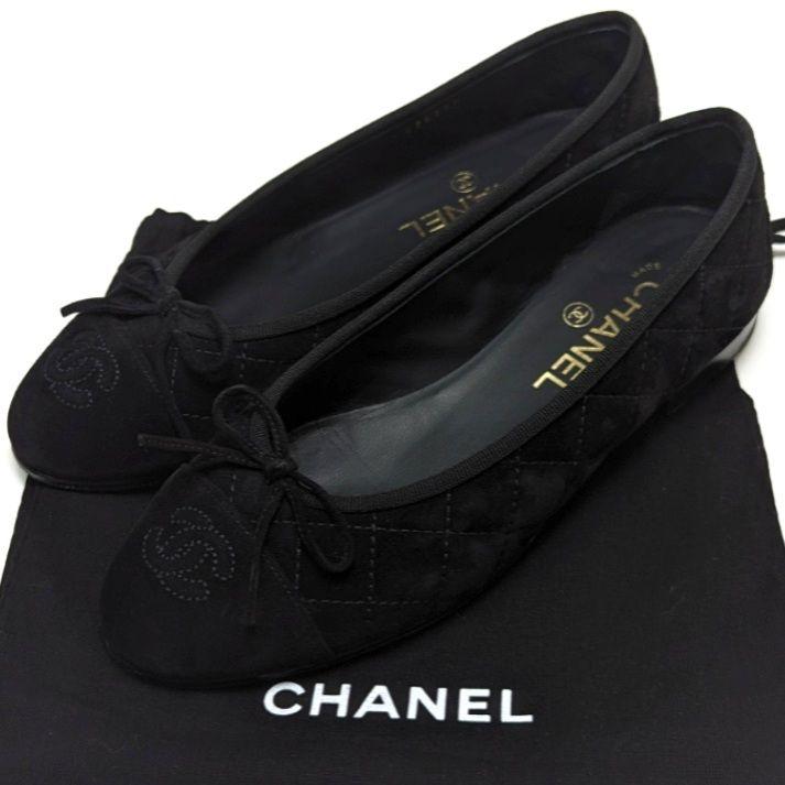 新品そっくりさん⭐CHANELシャネル マトラッセ スエードバレエシューズ37C