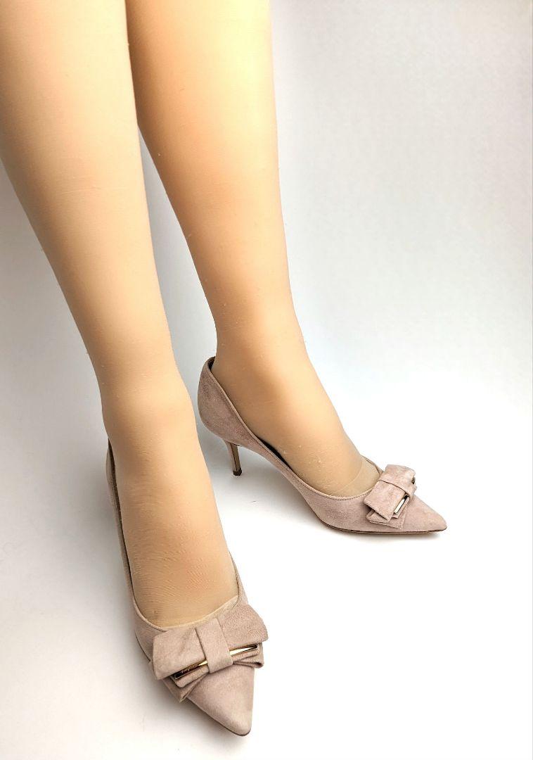 新品そっくりさん⭐フェラガモFerragamo スエードパンプス5.5C ルビア