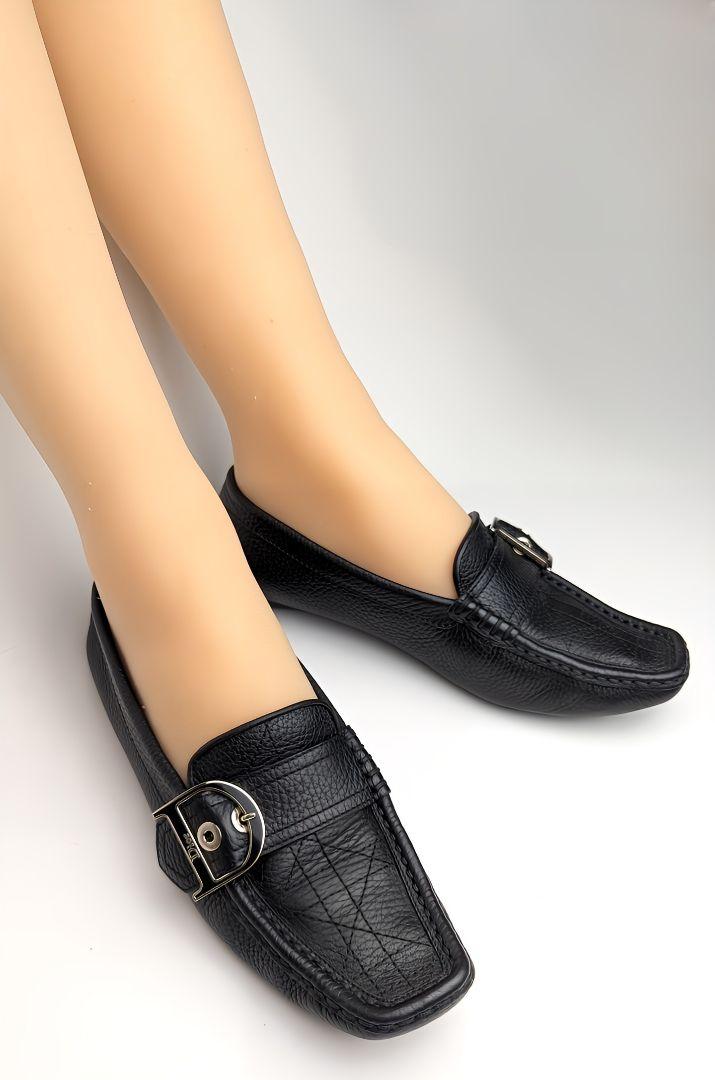新品そっくりさん⭐Dior ディオール モカシン ドライビングシューズ36.5黒