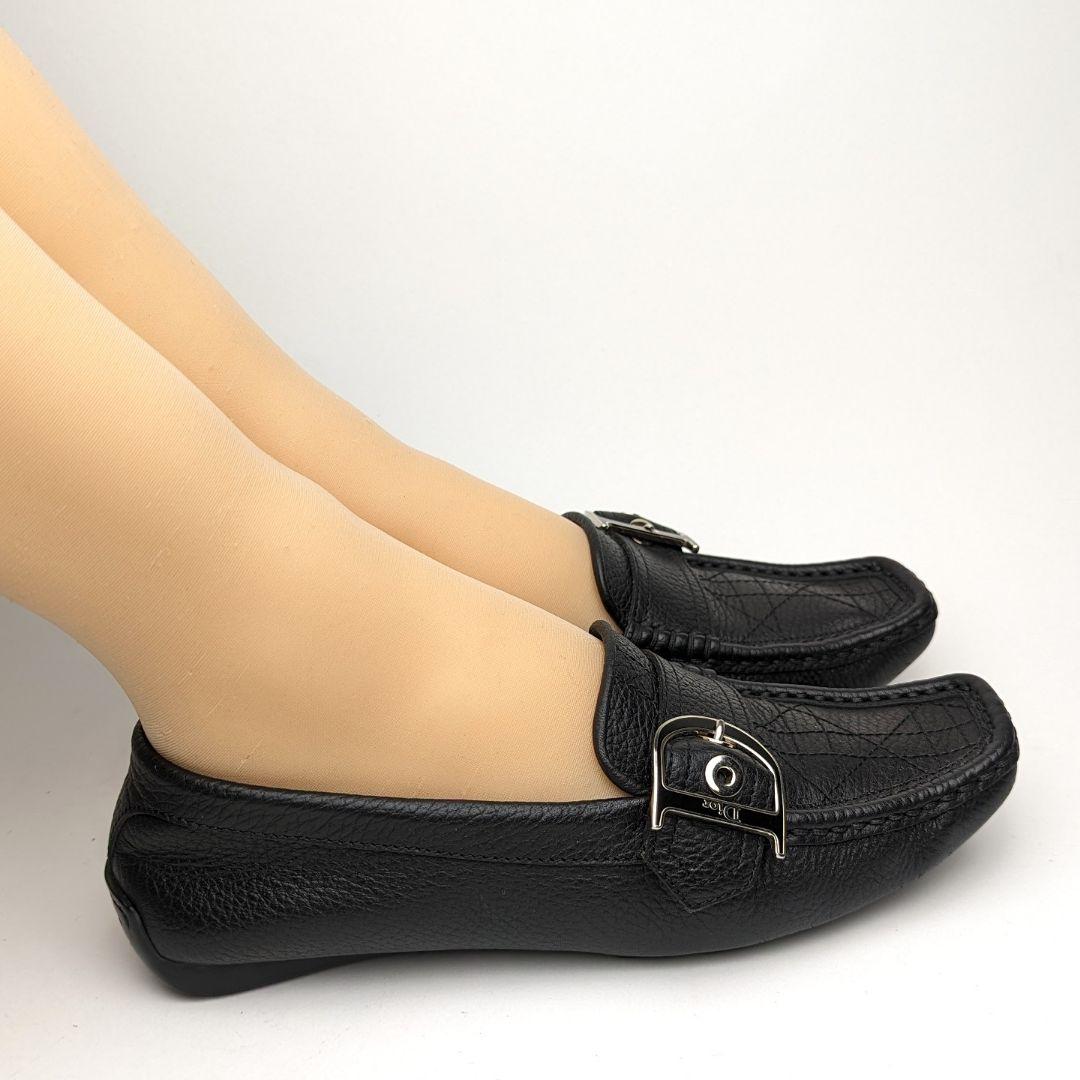 新品そっくりさん⭐Dior ディオール モカシン ドライビングシューズ36.5黒