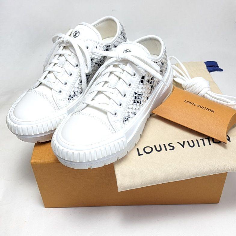 新品そっくりさん⭐ルイヴィトン モノグラム スクァッドライン スニーカー 38
