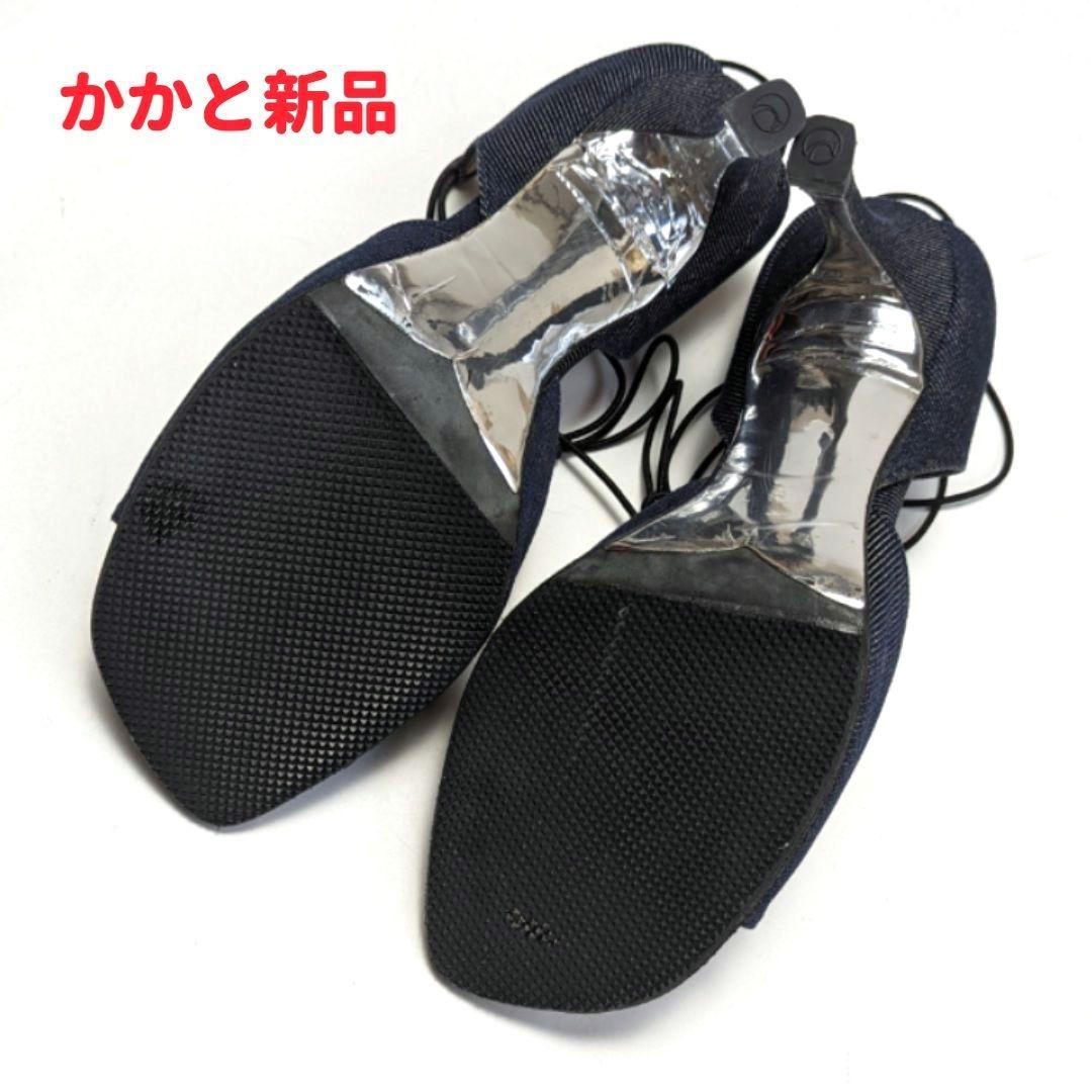 新品そっくりさん⭐CHANELシャネル デニム ストラップサンダル 35
