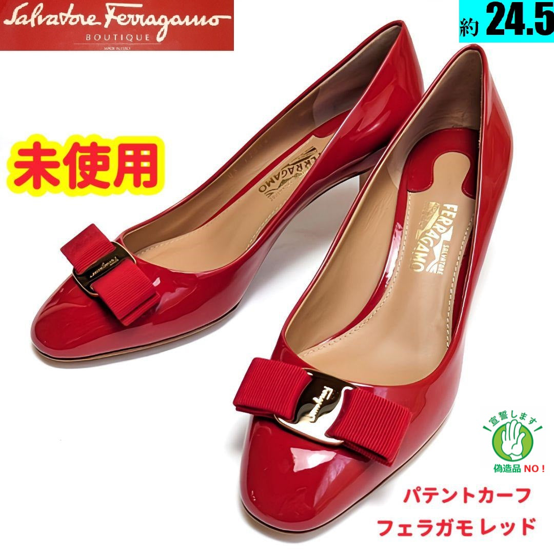 Salvatore Ferragamo 赤パンプスレディース