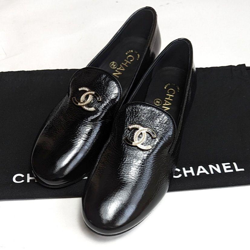 未使用さん♥CHANELシャネル オペラシューズ フラットパンプス 37C