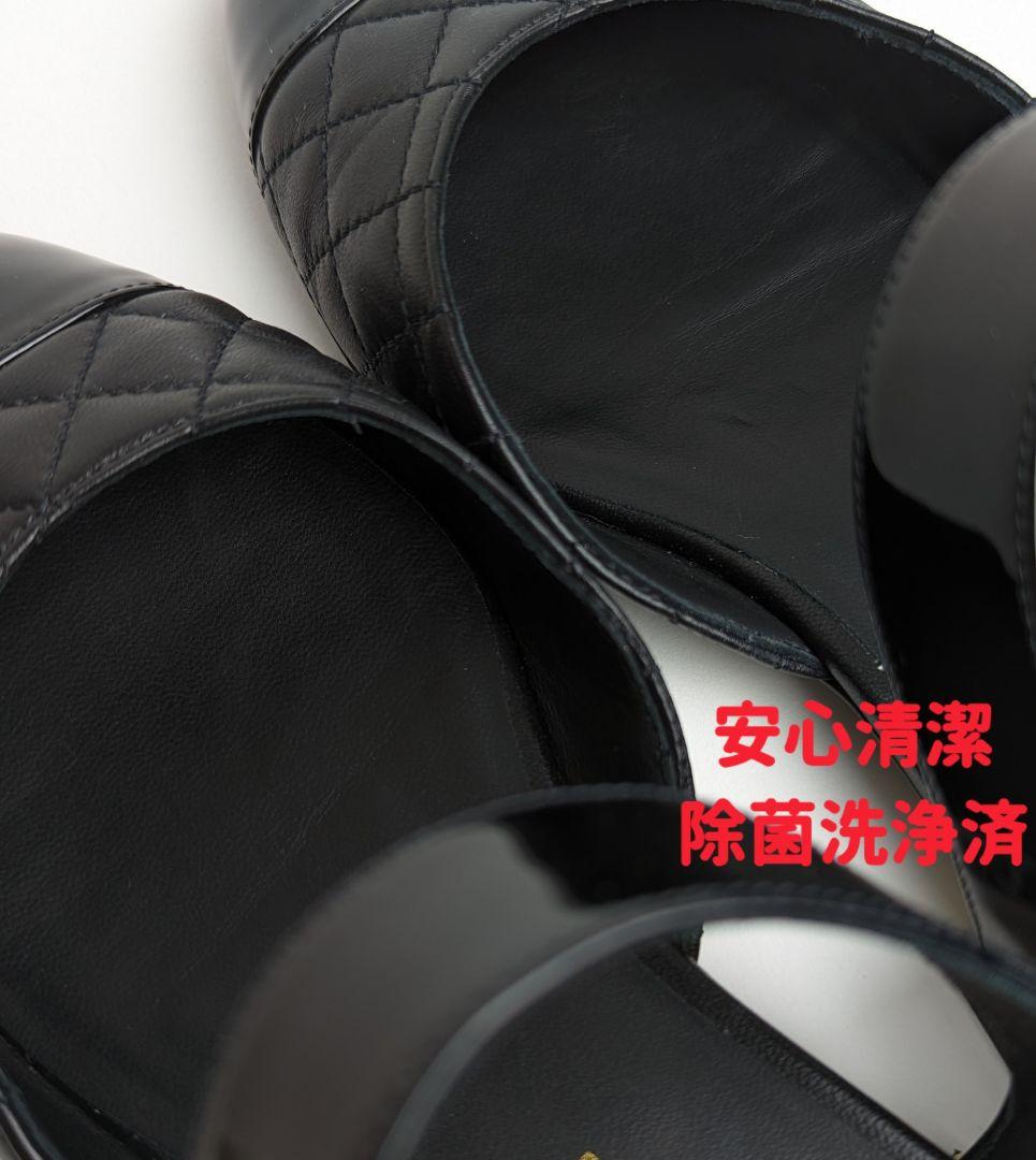 新品そっくりさん⭐CHANELシャネル マトラッセターンロックサンダル37.5C