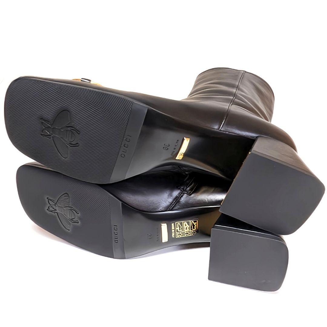 新品そっくりさん⭐GUCCIグッチ ホースビット アンクルブーツ39