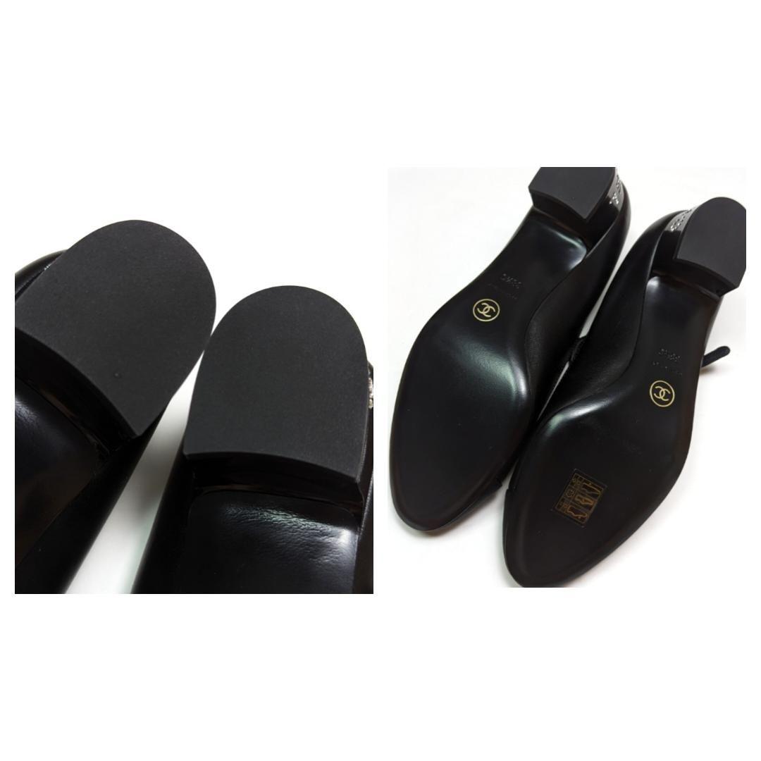 未使用さん♥CHANELシャネル ロゴヒール メリージェーンパンプス 38.5C