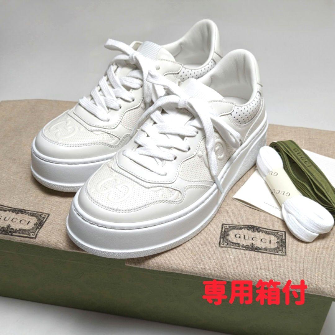 未使用さん♥GUCCIグッチ GG エンボス ローカットスニーカー 36.5