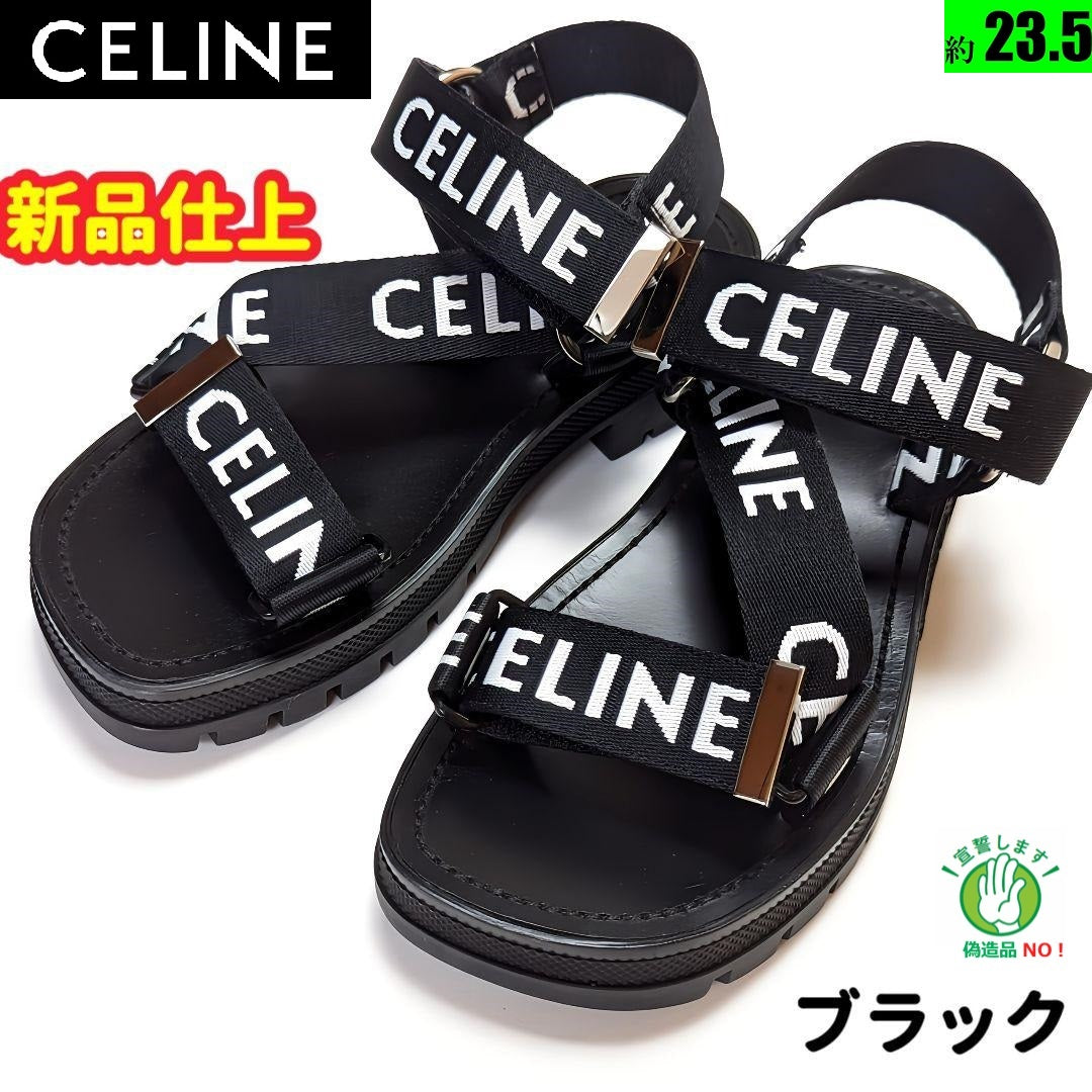 【美品】CELINE レオ ストラッピーサンダル　36