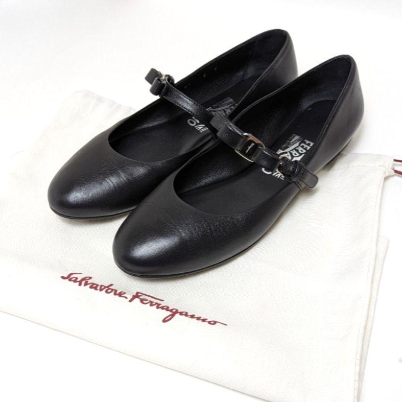 新品そっくりさん⭐フェラガモFerragamo ヴァラ バレエシューズ 6C