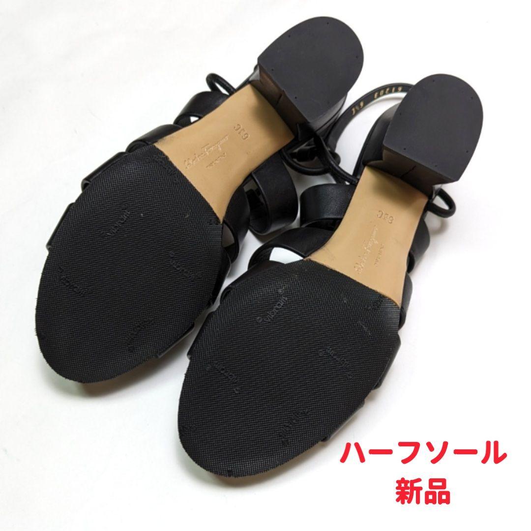 未使用さん♥フェラガモFerragamo Fヒール サンダル 6.5C