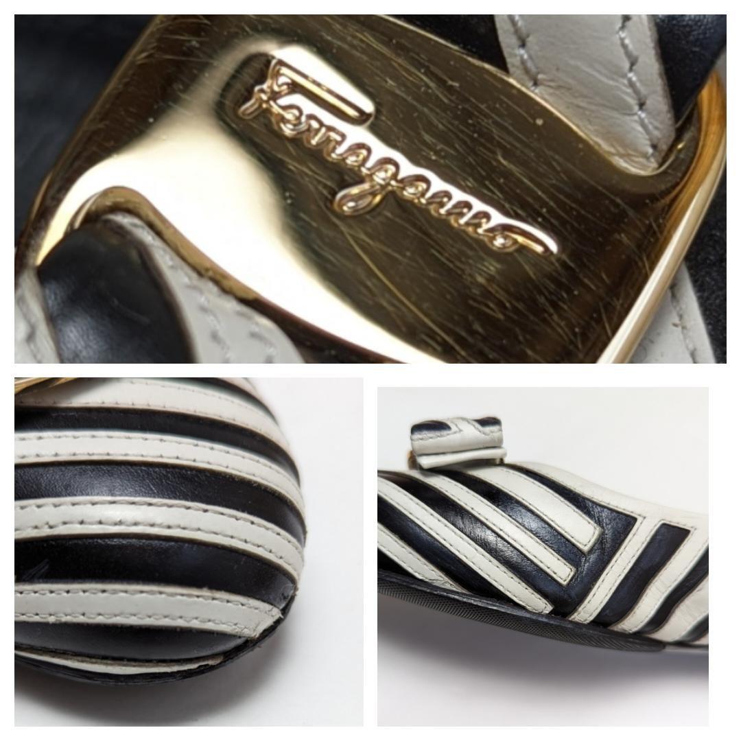 期間限定大特価⭐フェラガモFerragamo ヴァリナ ゼブラ 6.5D