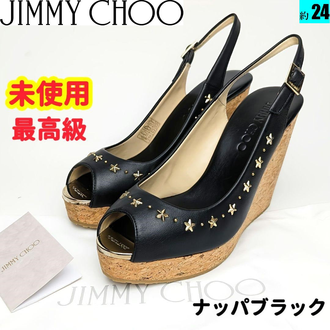 ジミーチュウ JIMMY CHOO パンプス ウェッジ ネイビー 38 コルク定価