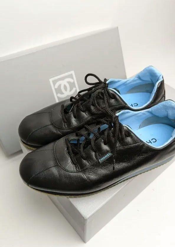 ピカピカ新品仕上⭐CHANELシャネル スポーツラインスニーカー約24黒