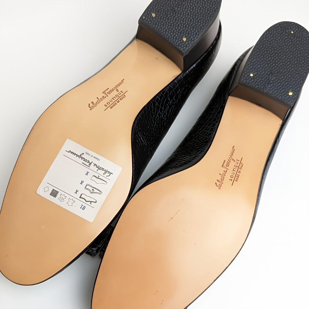 未使用美品❤フェラガモFerragamoヴァラクロコダイルパンプス 5 1/2C