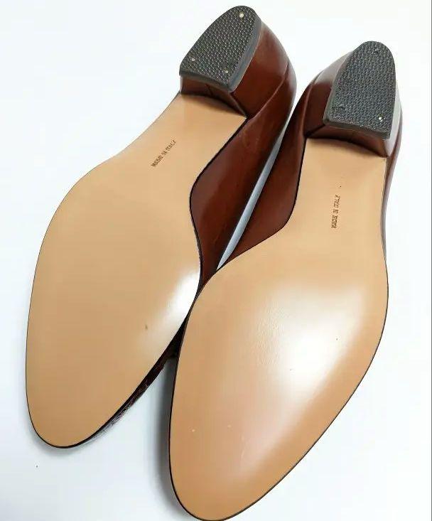 未使用美品♥フェラガモFerragamoダブルガンチー二パンプス22.5〜23茶