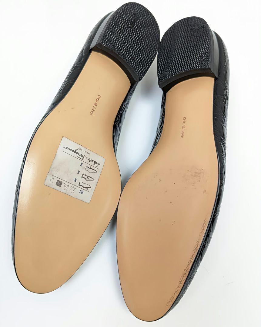 未使用同様美品♥フェラガモFerragamoクロコダイルパンプス約23.5~24