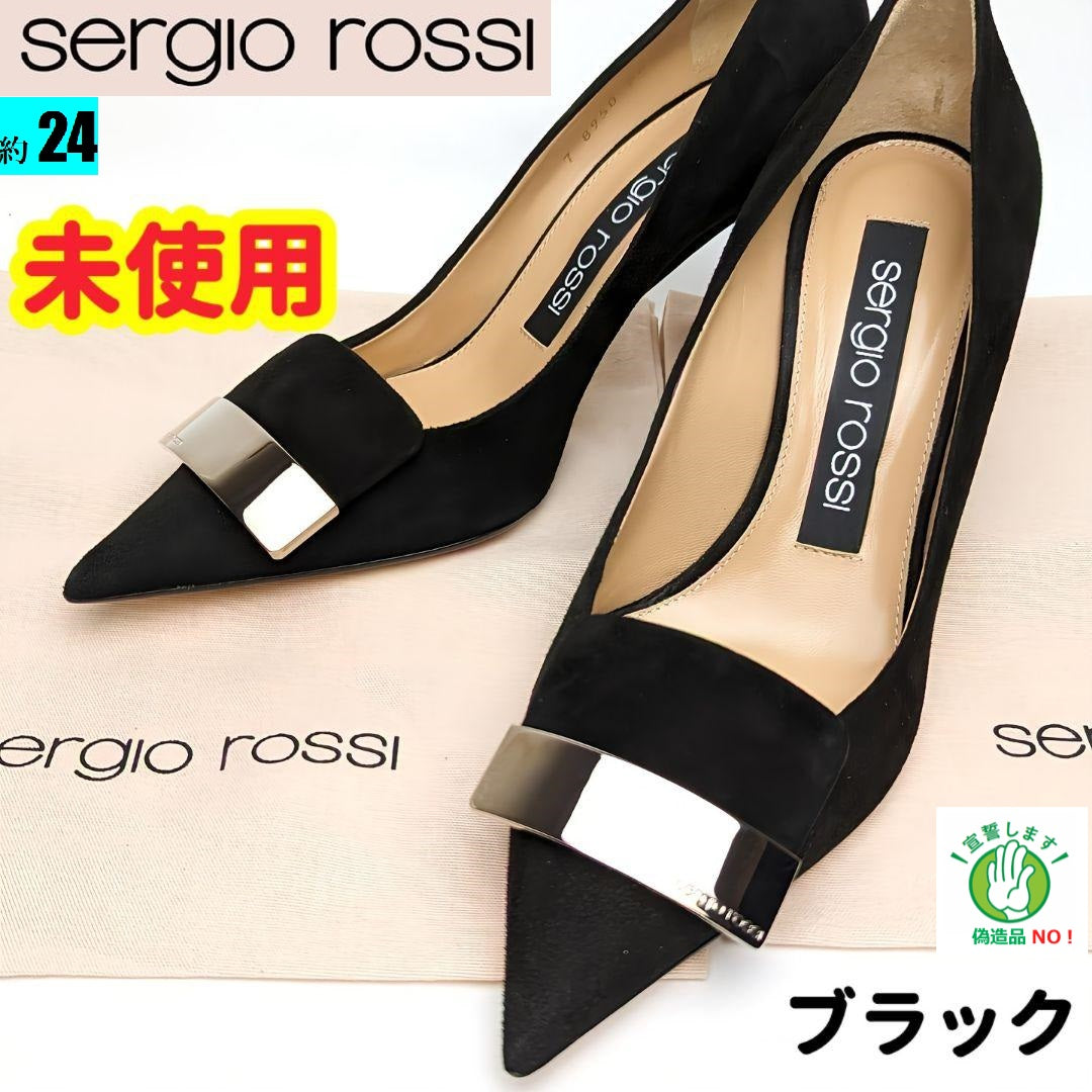 ❤️新品未使用❤️Sergiorossi sr1ベルベット素材パンプス-