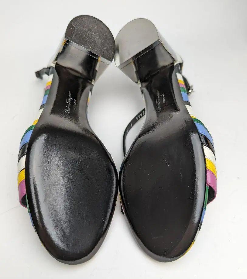 未使用同様美品♥フェラガモFerragamo マルチカラ―サンダル 約23.5