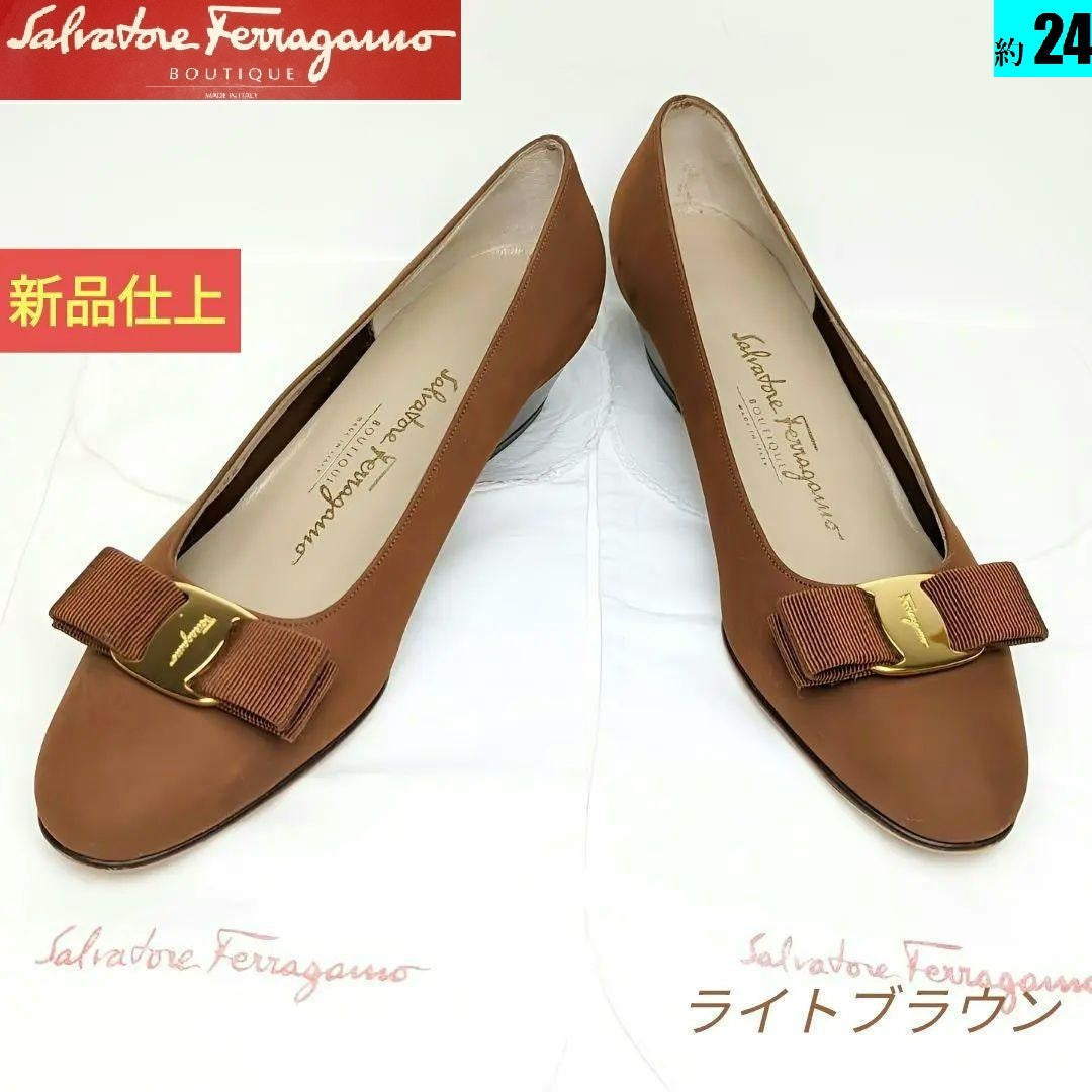 ピカピカ新品仕上⭐フェラガモFerragamo ヴァラパンプス7Bライト ...