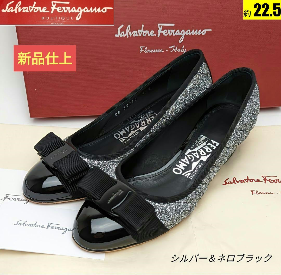 ピカピカ新品仕上⭐フェラガモFerragamoヴァラキルティング