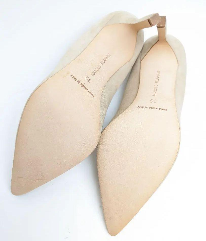 未使用美品❤マノロブラニク BBパンプススエード ベージュ 約22.5