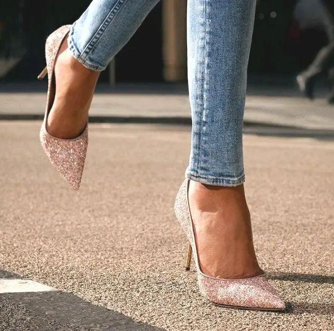 未使用極上美品❤ジミーチュウ グリッターパンプスブライダルROMY 85