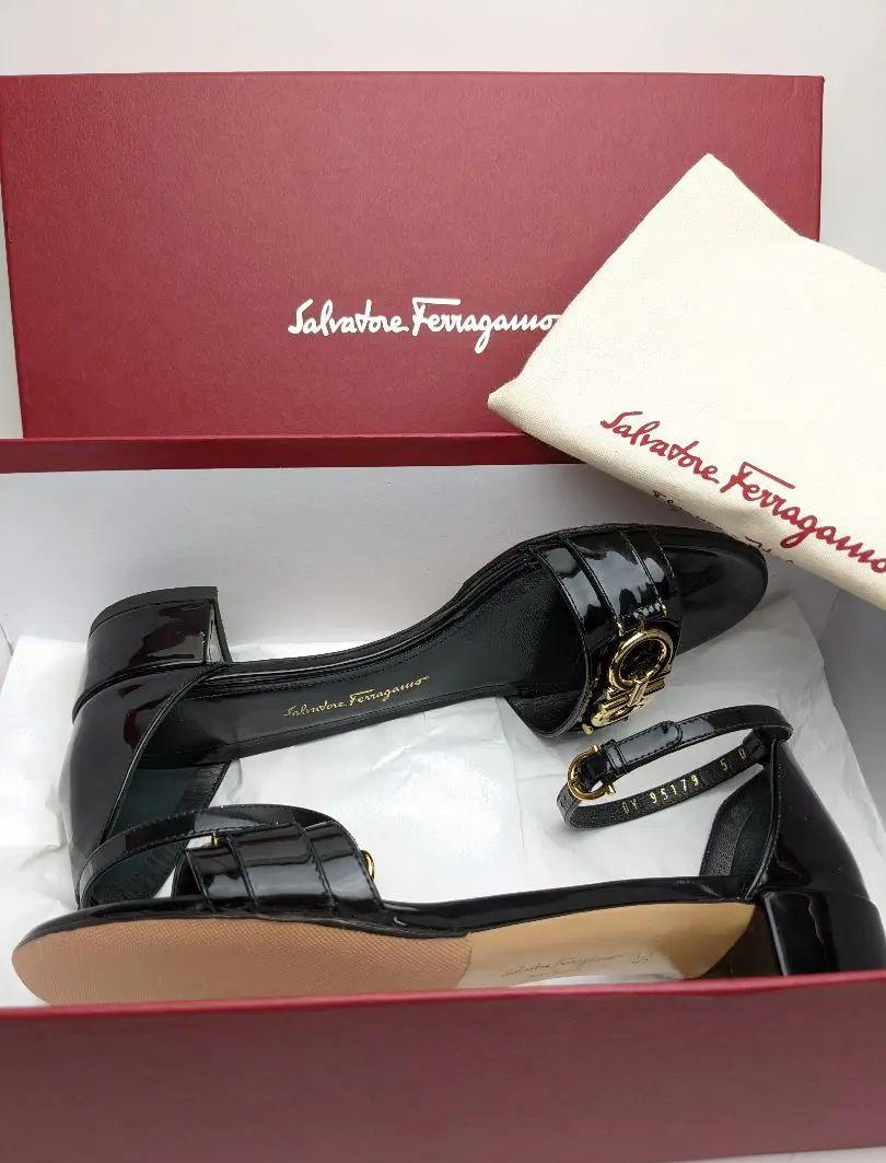 ピカピカ新品仕上⭐フェラガモFerragamo ガンチー二サンダル パンプス23