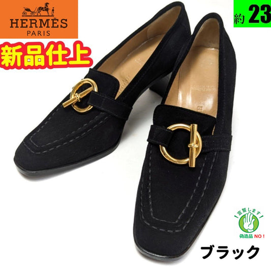 新品そっくりさん⭐エルメスHERMES　シェーヌダンクル　パンプス　36.5　黒