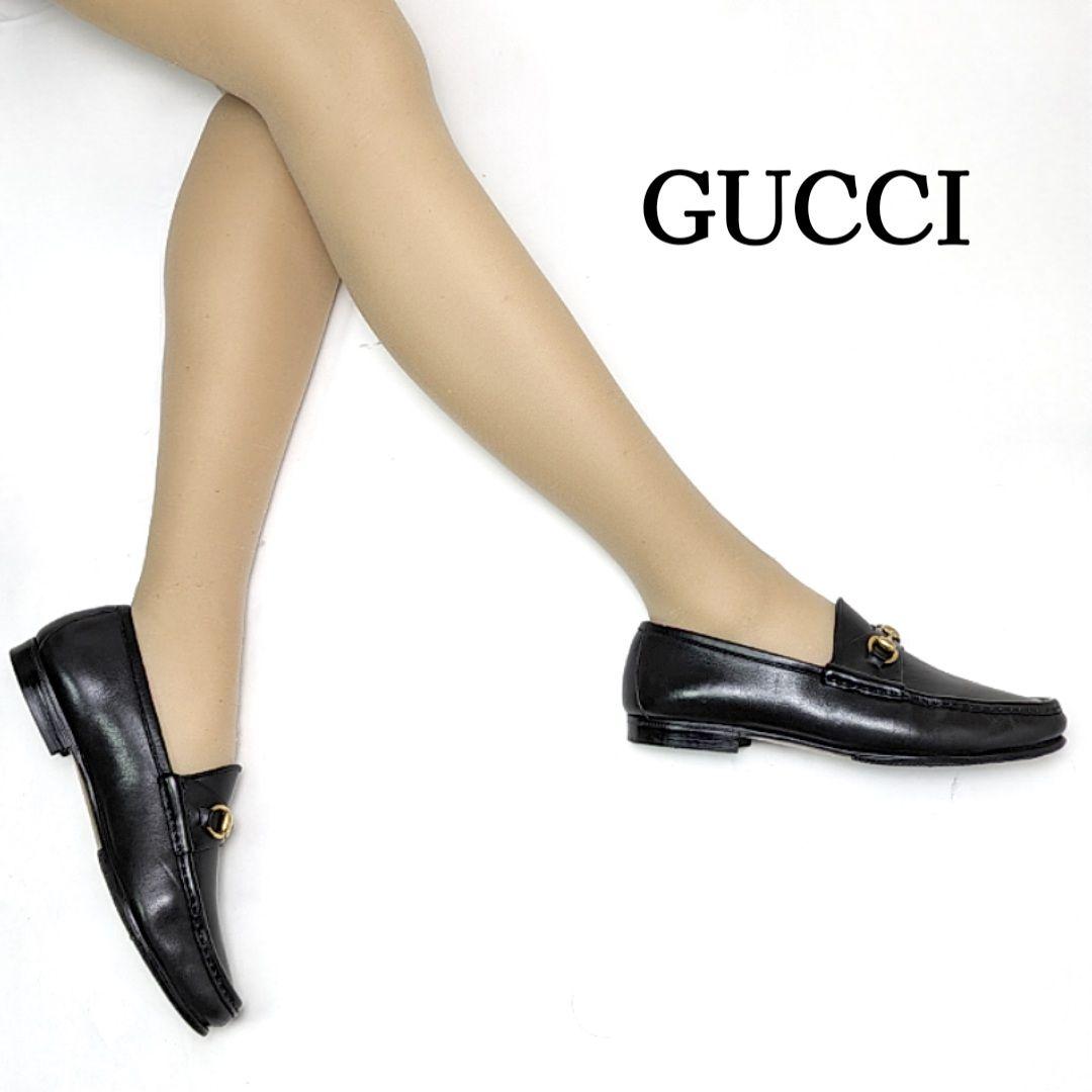 新品そっくりさん⭐GUCCI グッチ ホースビット　ローファー　パンプス　38C