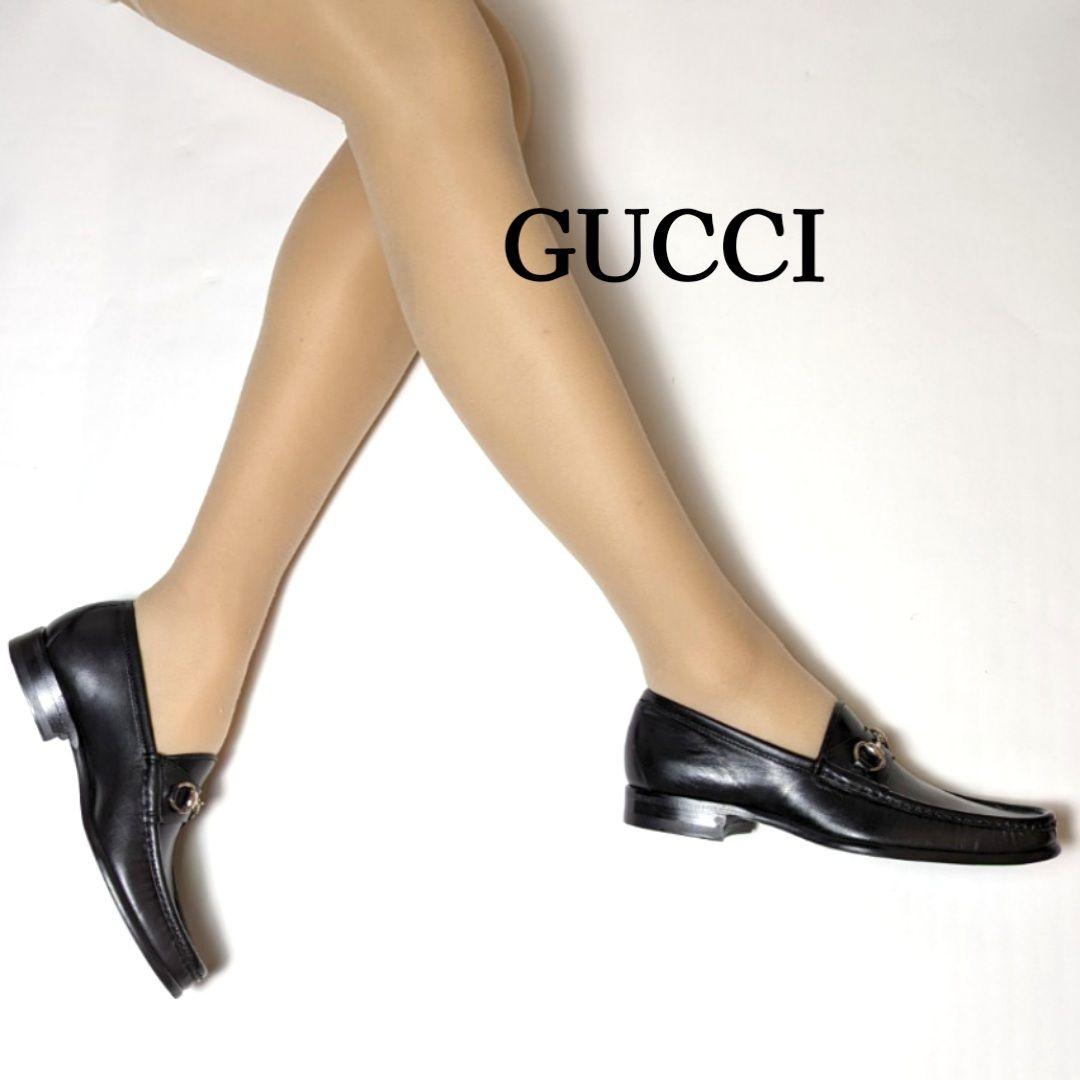 未使用さん♥GUCCIグッチ　ホースビット ローファー 6C