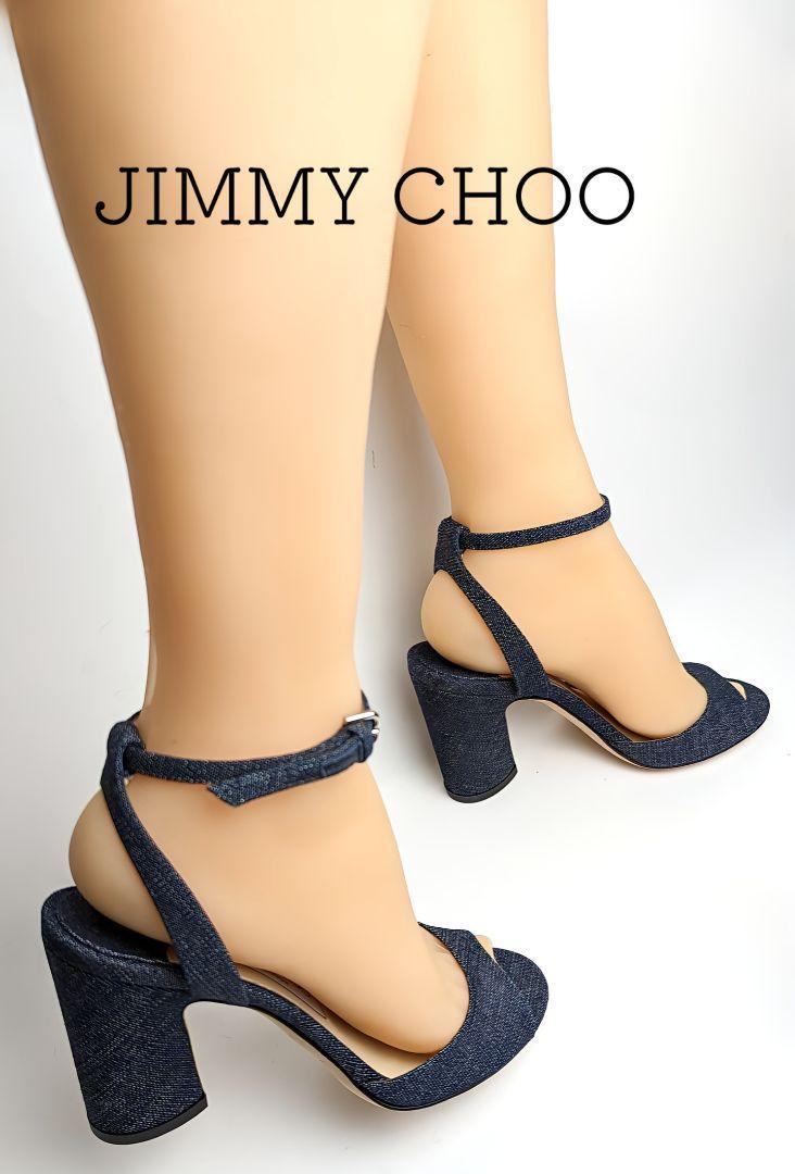 未使用美品♥ジミーチュウJIMMY CHOO MIRANDAデニム　サンダル36