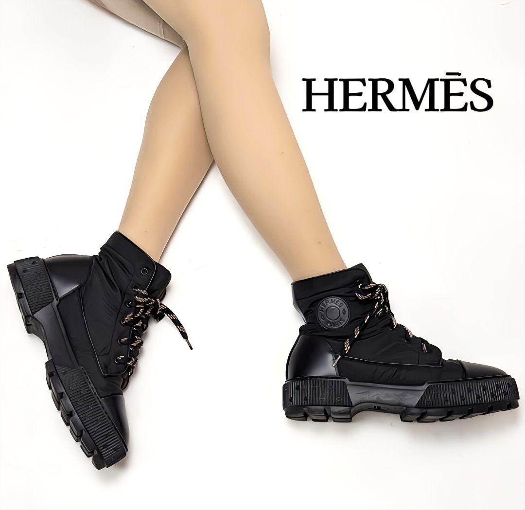 新品そっくりさん⭐エルメスHERMES　フレッシュ　アンクルブーツ　39　黒