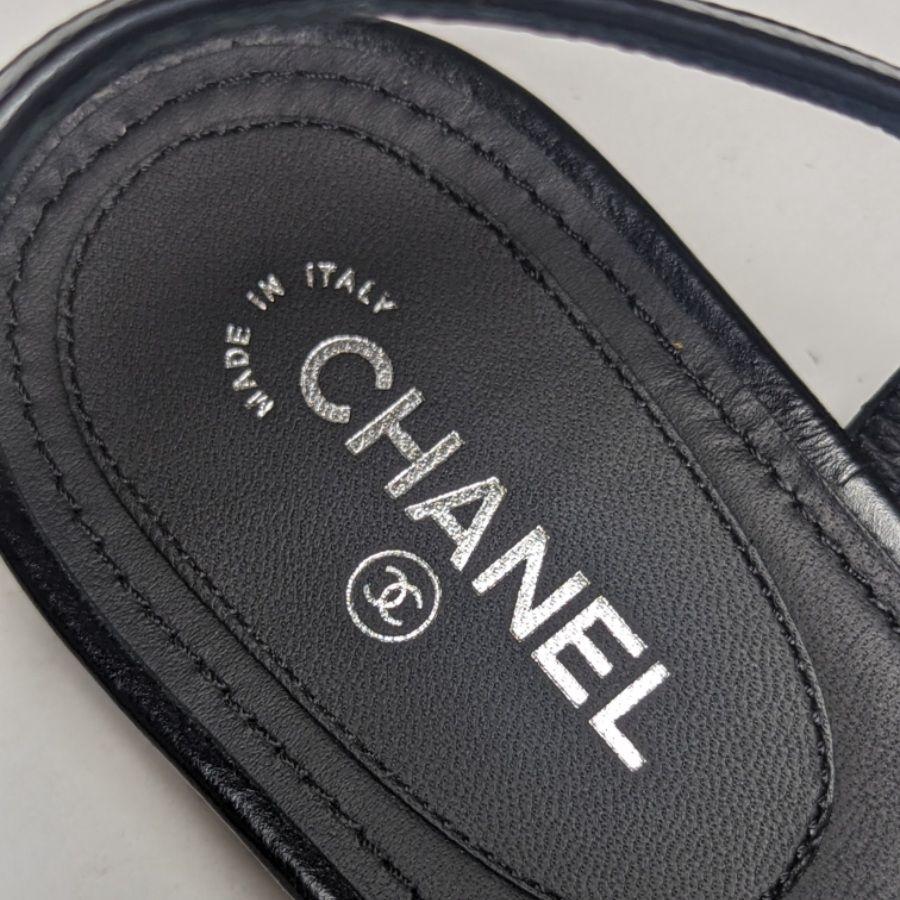 新品そっくりさん⭐CHANELシャネル　ココマーク　トングサンダル　37C