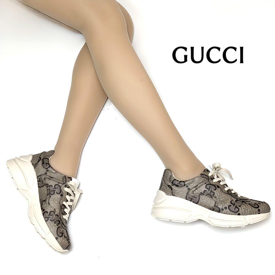 新品そっくりさん⭐GUCCI　グッチ　ライトン　GGキャンバス　スニーカー　36