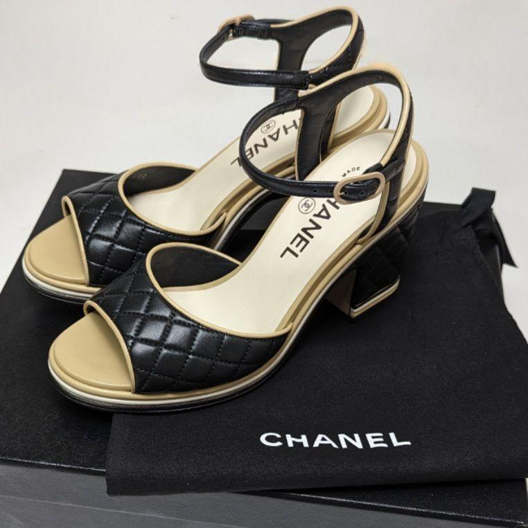 新品そっくりさん⭐CHANELシャネル　ココマーク　マトラッセサンダル35.5C