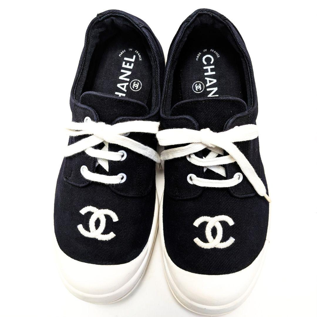 新品そっくりさん⭐CHANELシャネル ローカット ヴィンテージスニーカー 