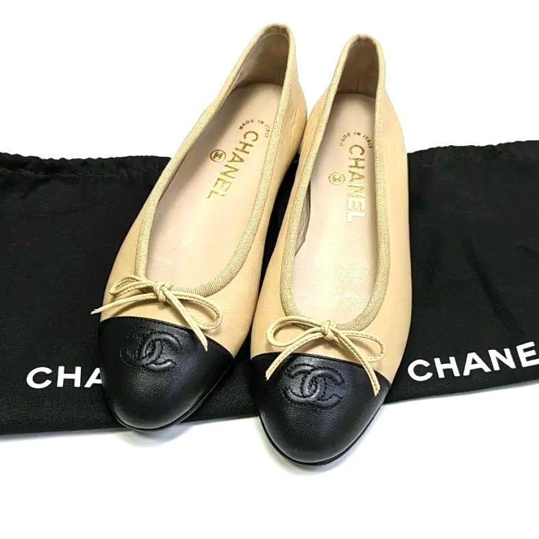 未使用さん♥CHANEL ラムスキン　バレエシューズ　パンプス　36.5C