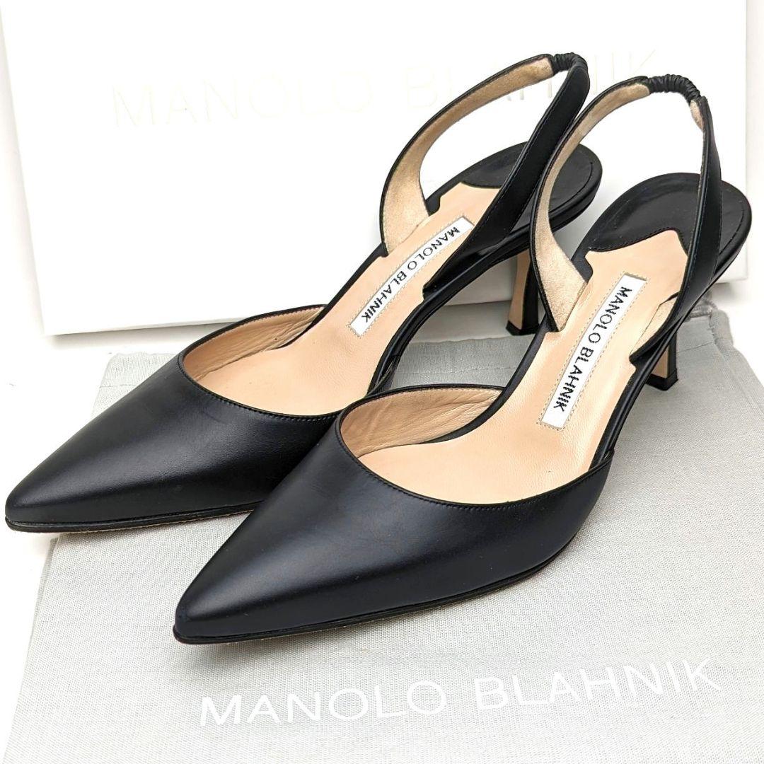 ヒールの高さ約5cmマノロブラニク MANOLO BLAHNIK　サンダル　パンプス　靴　新品