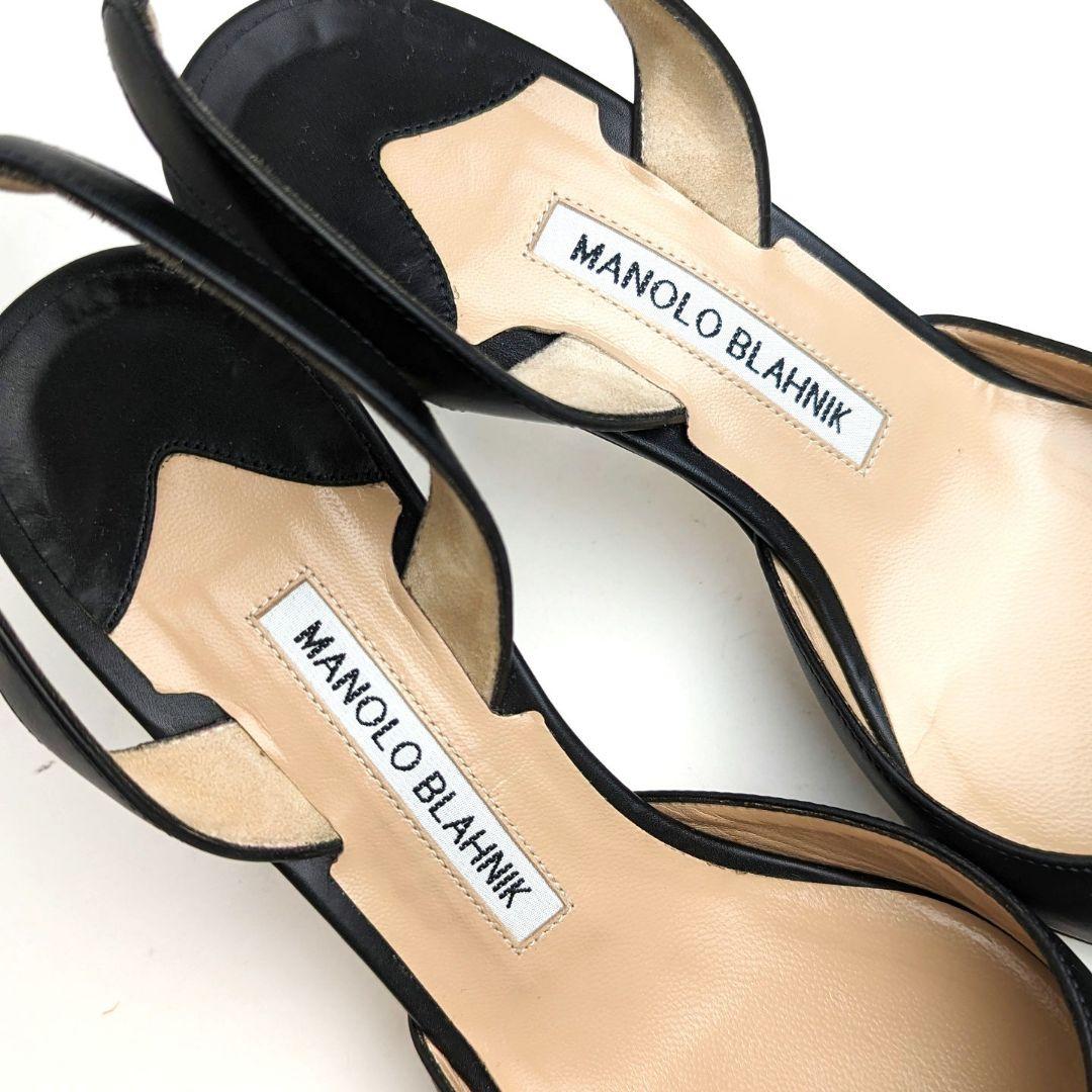 【美品】ManoloBlahnik マノロブラニク 25.5 シルク キャロリンasatsuki25cm台