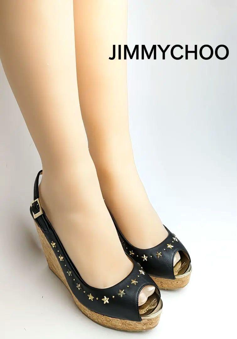 未使用美品♥JIMMY CHOOジミーチュウPROVAウェッジソールパンプス38