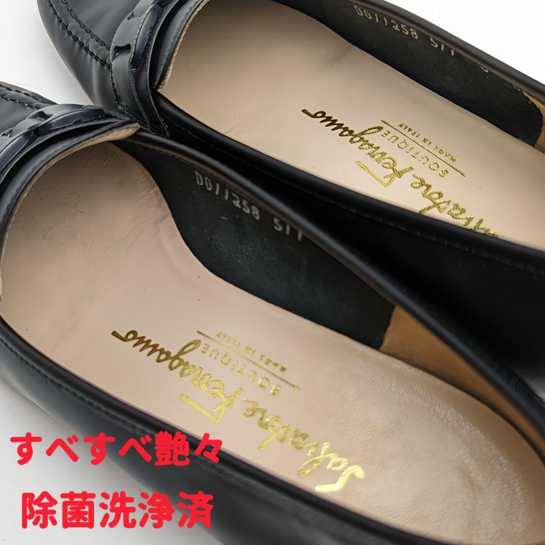 ピカピカ新品仕上⭐フェラガモFerragamoミニヴァラ パンプス6Cブラック ...